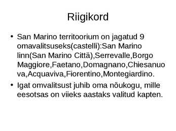 San Marino- slaidid- #14