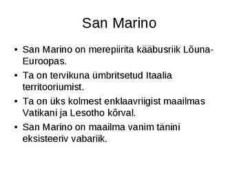 San Marino- slaidid- #4