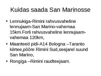 San Marino- slaidid- #39