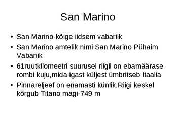 San Marino- slaidid- #5