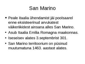 San Marino- slaidid- #8