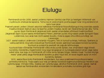 Rembrandt elulugu #4
