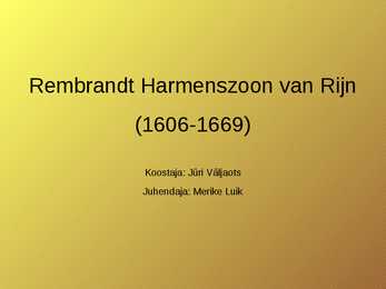 Rembrandt elulugu