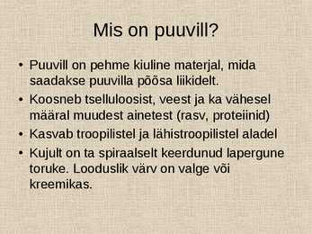 Puuvill esitlus #2