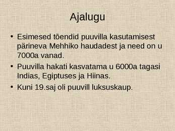 Puuvill esitlus #4