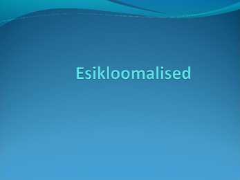 Esikloomalised