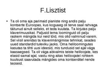 Ferenc Liszt elulugu #4