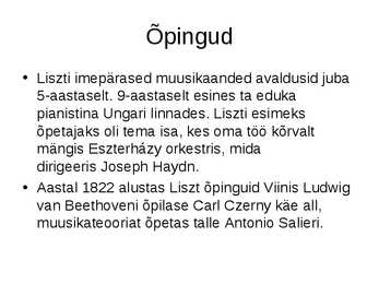 Ferenc Liszt elulugu #5