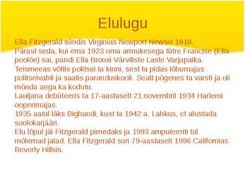 Ella Fitzgerald elulugu ja saavutused #3
