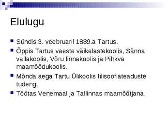 Artur Adsoni elulugu #2