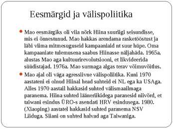Mao Zedong Powerpoint Esitlus #6