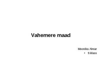 Vahemere maad - powerpoint esitlus