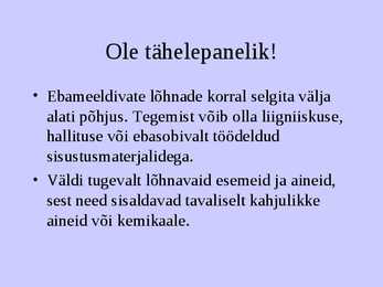 Õhuõpetus #11