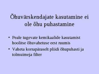 Õhuõpetus #12