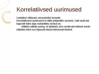 Psühholoogia uurimismeetodid #5