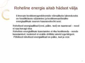 Roheline energia #5