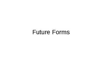 Future Forms- slaidid-
