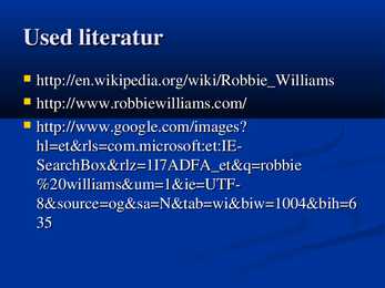 Slideesitlus-Robbie Williams #11
