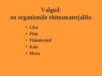 Toit ja toitained #5