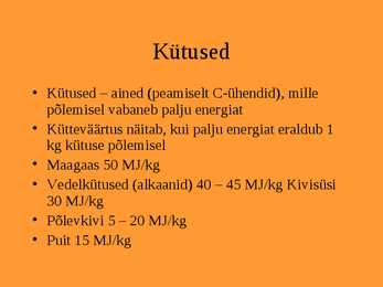 Toit ja toitained #9