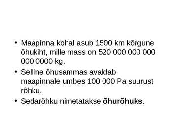 Õhurõhk #8