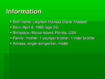 Leighton Meester powerpoint #2