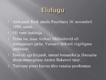 Aleksandr Blok #2