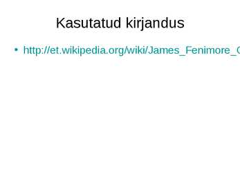 James Fenimore Cooper-Hirvekütt #5