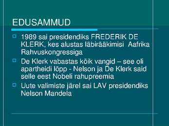 AAFRIKAMAAD - POWERPOINT ESITLUS #7