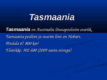 Tasmaania- slaidid- #2