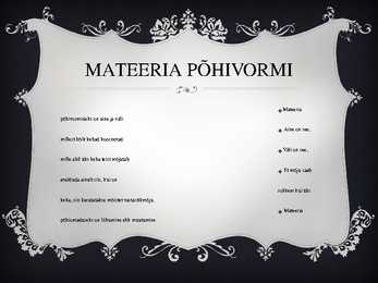 Mateeria vormid #2
