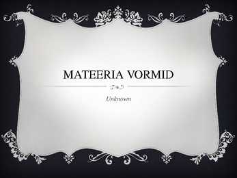 Mateeria vormid