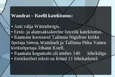 Eesti kirjakeele areng #5