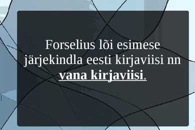 Eesti kirjakeele areng #7