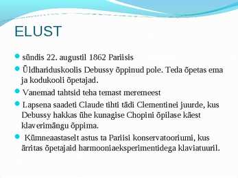 Claude DeBussy ppt esitlus #2