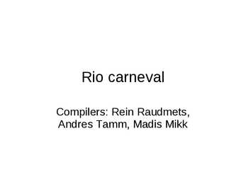 Rio de janiero carnival
