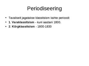Klassitsism kunstis #3