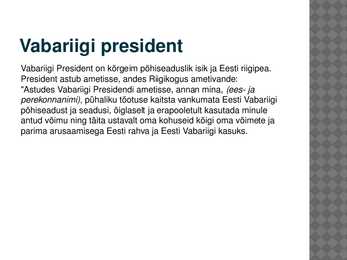 Presidendi etikett #2