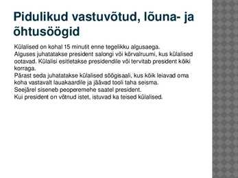 Presidendi etikett #6
