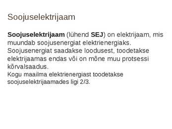 Soojuselektrijaamad #2