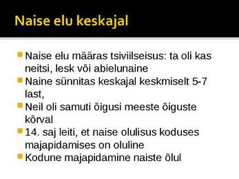 Keskaja naine ja perekond- slaidid- #2