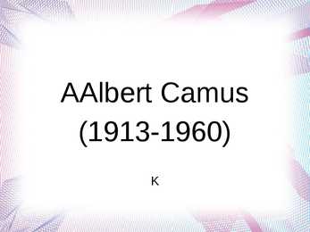 Albert Camus- slaidid-