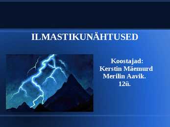 Ilmastikunähtused
