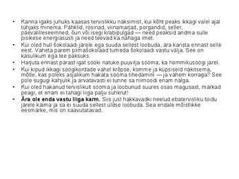 Tervislik toitumine #5