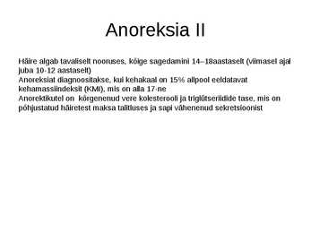Tervislik toitumine ja toitumishäired #13