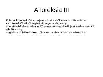 Tervislik toitumine ja toitumishäired #14