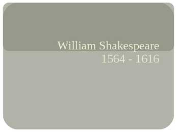 William Shakespeare- slaidid-