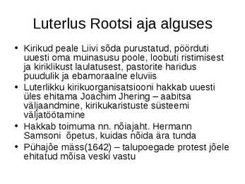 Vaimuelu Poola ja Rootsi ajal #3