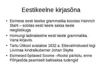 Vaimuelu Poola ja Rootsi ajal #5