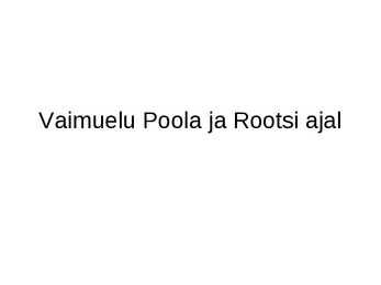Vaimuelu Poola ja Rootsi ajal